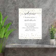 Programa de cronología de boda corazones de oro bi