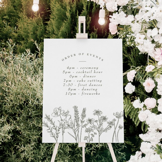 Póster Programa de Eventos del Boda Verde del Boho de Flo (Subido por el creador)
