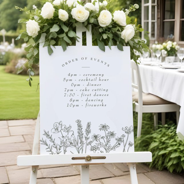 Póster Programa de Eventos del Boda Verde del Boho de Flo (Subido por el creador)