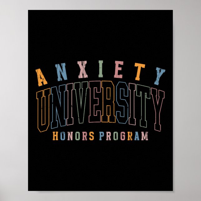 Póster Programa de Honores de Ansiedad Universidad, Salud (Frente)