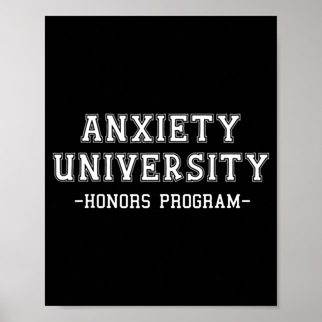 Póster Programa de Honores de la Universidad de Ansiedad (Frente)