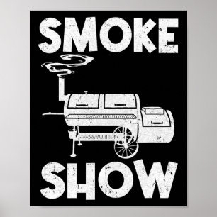 Póster Programa De Humo Funny Bbq Fumador De Parrilladas