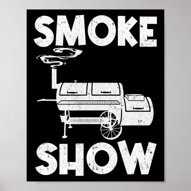 Póster Programa De Humo Funny Bbq Fumador De Parrilladas  (Frente)