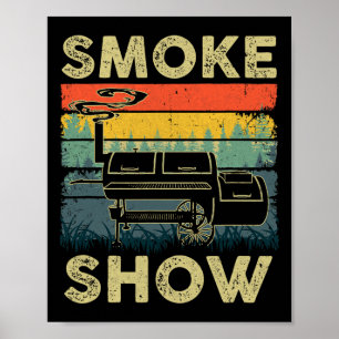 Póster Programa De Humo Funny Bbq Fumador De Parrilladas