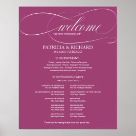 Póster Programa de la Ceremonia de Boda Tablón Rosa Cassi