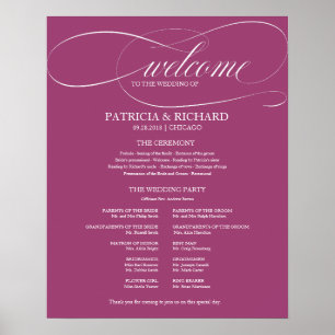 Póster Programa de la Ceremonia de Boda Tablón Rosa Cassi