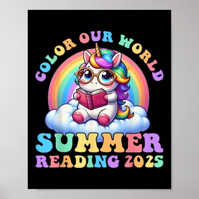 Póster Programa de lectura de color Nuestro Mundo Verano  (Frente)