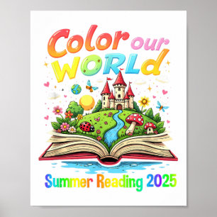 Póster Programa de lecturas de verano de 2025 en color
