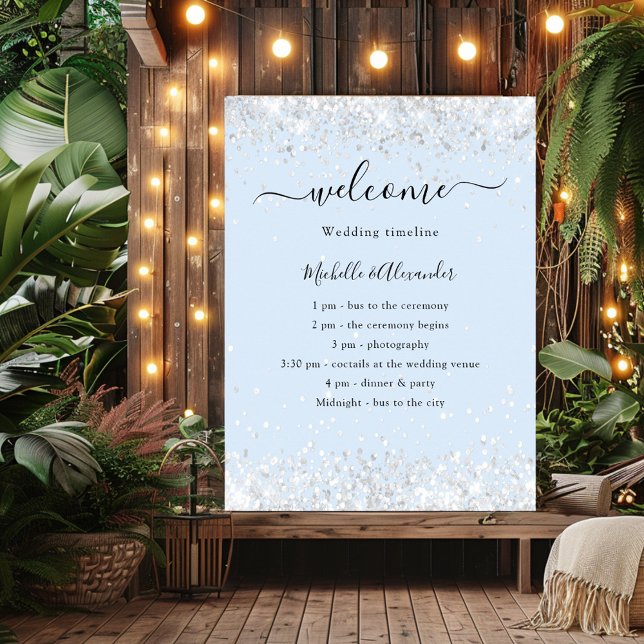 Póster Programa de presupuesto para bodas de plata azul p (Subido por el creador)