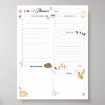 Programa diario de una página de inicio cómodo par
