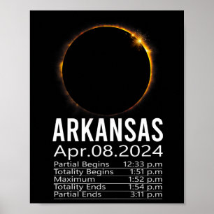 Póster Programa total de eclipse solar 8 de abril de 2024