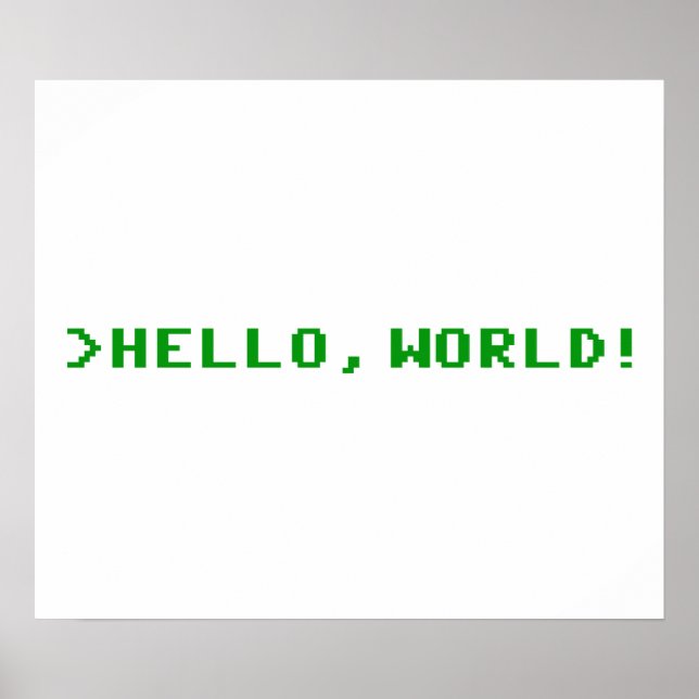 Póster Programación de equipos de Hello World (Frente)