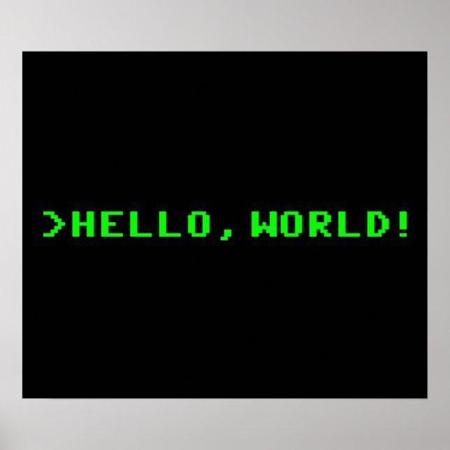 Póster Programación de equipos de Hello World (Frente)