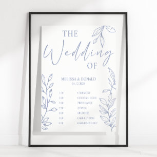 Póster Programación del programa de matrimonio simple de 