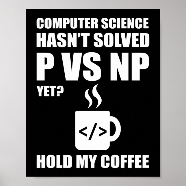 Póster Programador Codificando Ciencias de la Computación (Frente)