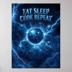 Póster Programador Código Relámpago Núcleo