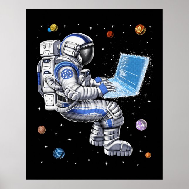 Póster Programador de astronautas espaciales (Frente)