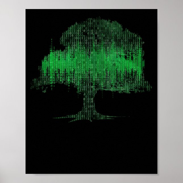 Póster Programador de computadoras de codificación de árb (Frente)