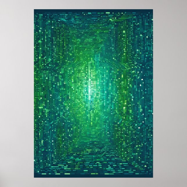 Póster Programador de red de código binario Desarrollador (Frente)