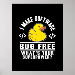 Póster Programador para hacer software libre de fallos