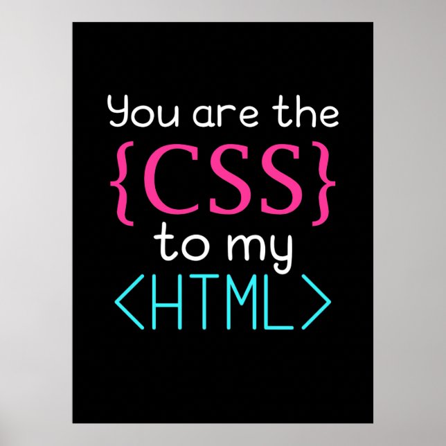 Póster Programador Usted Es El Css A Mi Html (Frente)