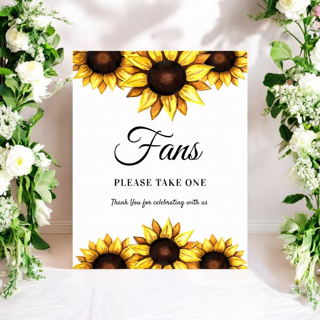 Póster Programas de boda de girasol Fans Poster de Rótulo (Subido por el creador)