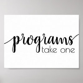 Póster Programas Simples | Tabla Negra de Cualquier Event