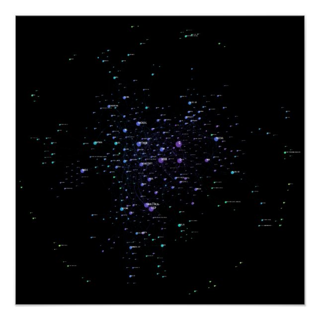 Póster Programming Languages Influence Network 2021 (Anverso)