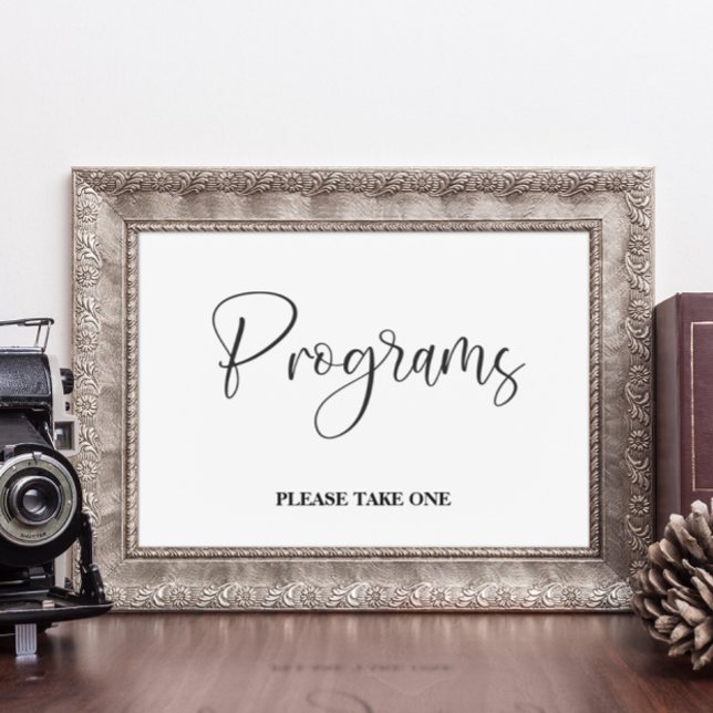 Póster Programs wedding sign Poster (Subido por el creador)