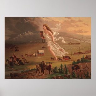Póster Progreso americano, John Gast 1872