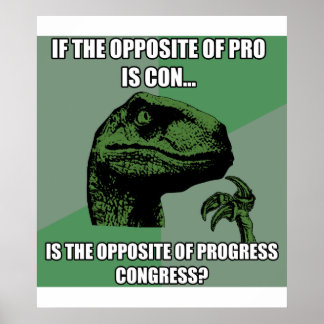 Póster Progreso de los filsoraptores vs. Congreso