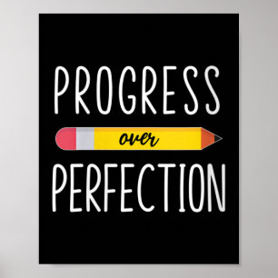 Póster Progreso de Mujeres Sobre la Perfección Motivacion
