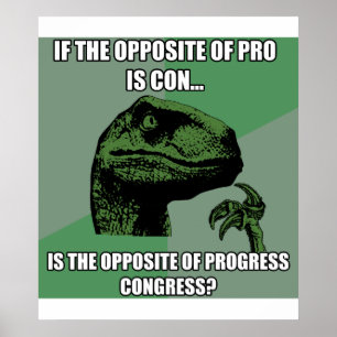 Póster Progreso de Philosoraptor contra congreso