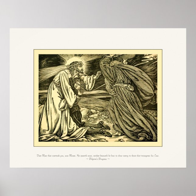 Póster Progreso del peregrino Art Nouveau ~ Bella Artes v (Frente)