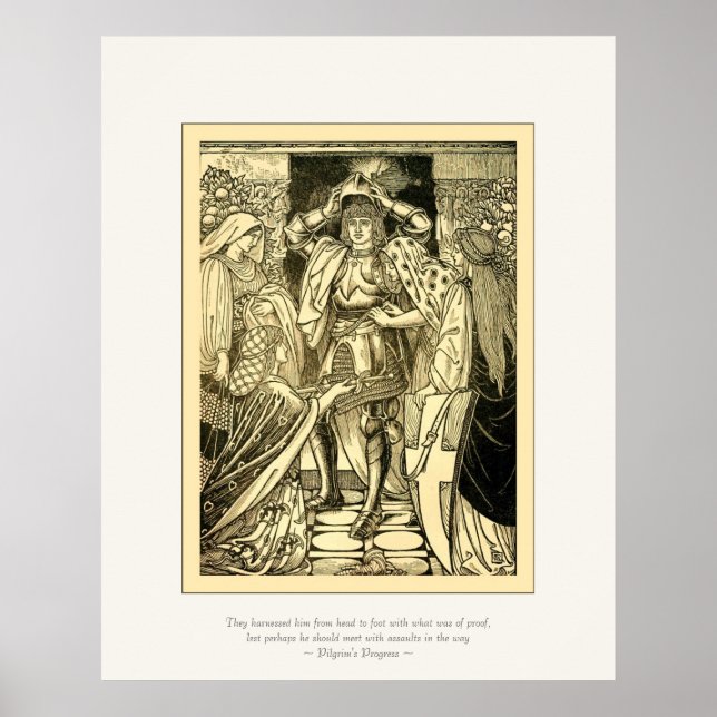 Póster Progreso del peregrino Art Nouveau ~ Bella Artes v (Frente)