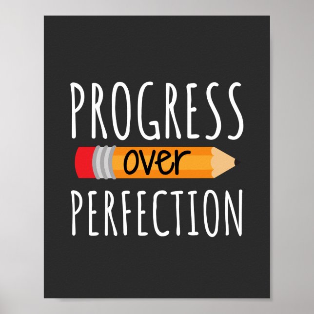 Póster Progreso motivacional sobre percepción (Frente)