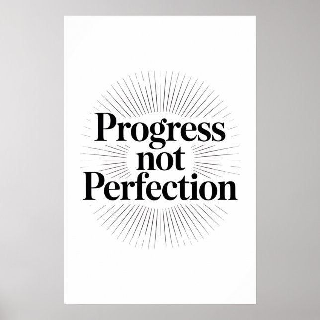 Póster Progreso No Perfección (Frente)