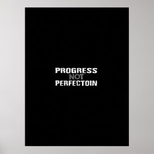 Póster progreso no perfección