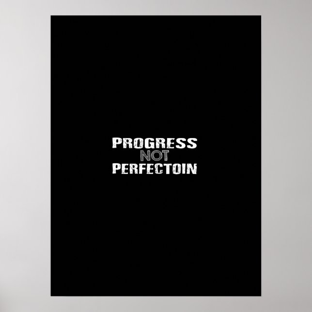 Póster progreso no perfección (Frente)