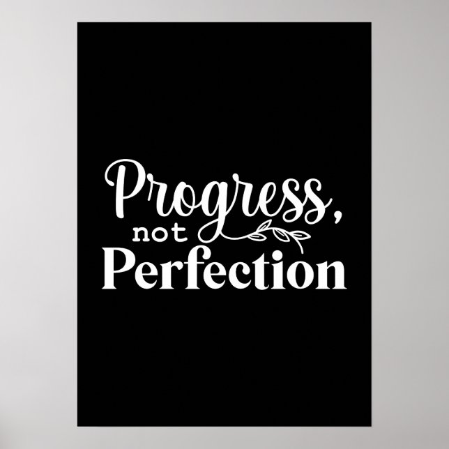 Póster Progreso, no perfección - Motivación del éxito (Frente)