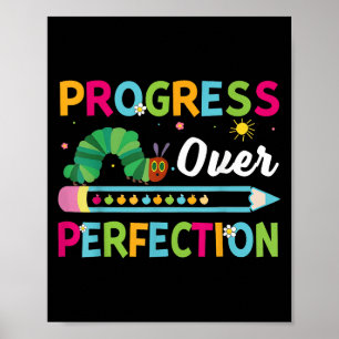 Póster Progreso sobre la cita motivacional perfecta Estud