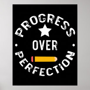 Póster Progreso Sobre La Perfección De Regreso A La Escue