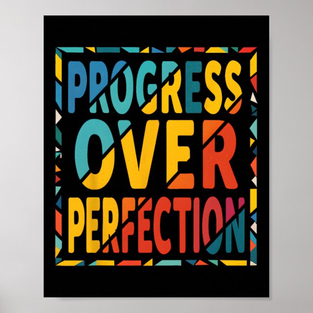 Póster Progreso Sobre La Perfección Regreso A La Escuela  (Frente)