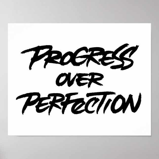 Póster Progreso Sobre Perfección (Frente)
