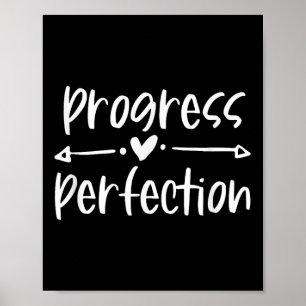 Póster Progreso Sobre Perfección Motivacional