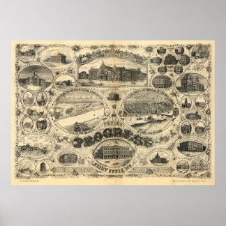 Póster Progress of St Louis - 1884 (Vogel) BigMapBlog.com