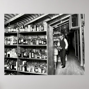 PÓSTER PROHIBICIÓN DEPÓSITA DEL TESORO LAB EN LOS AÑOS 19