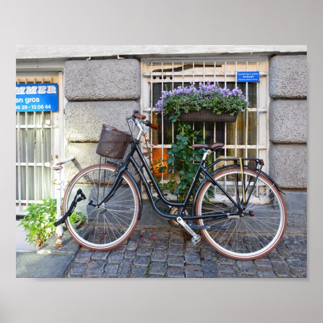 Póster Prohibido el estacionamiento de bicicletas, Copenh (Frente)