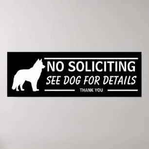 Póster Prohibido Solicitar Consulte al Perro para Más Det