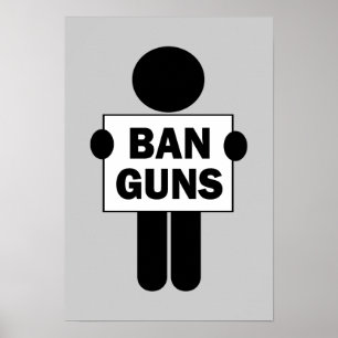Póster Prohibir las armas